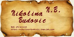 Nikolina Budović vizit kartica